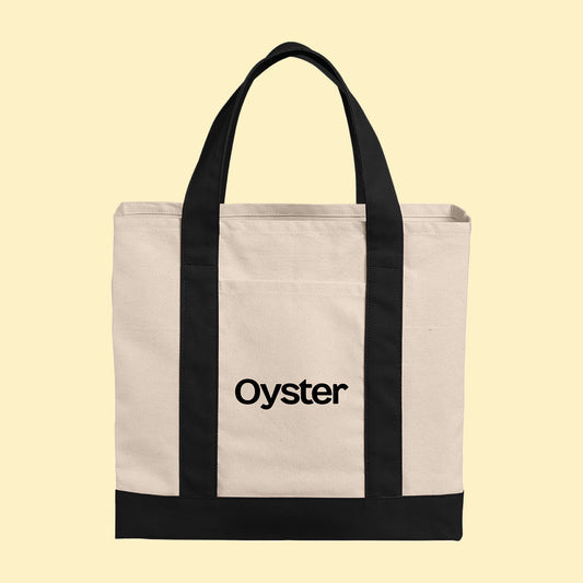 Oyster Logo Two-Tone Tote Bag