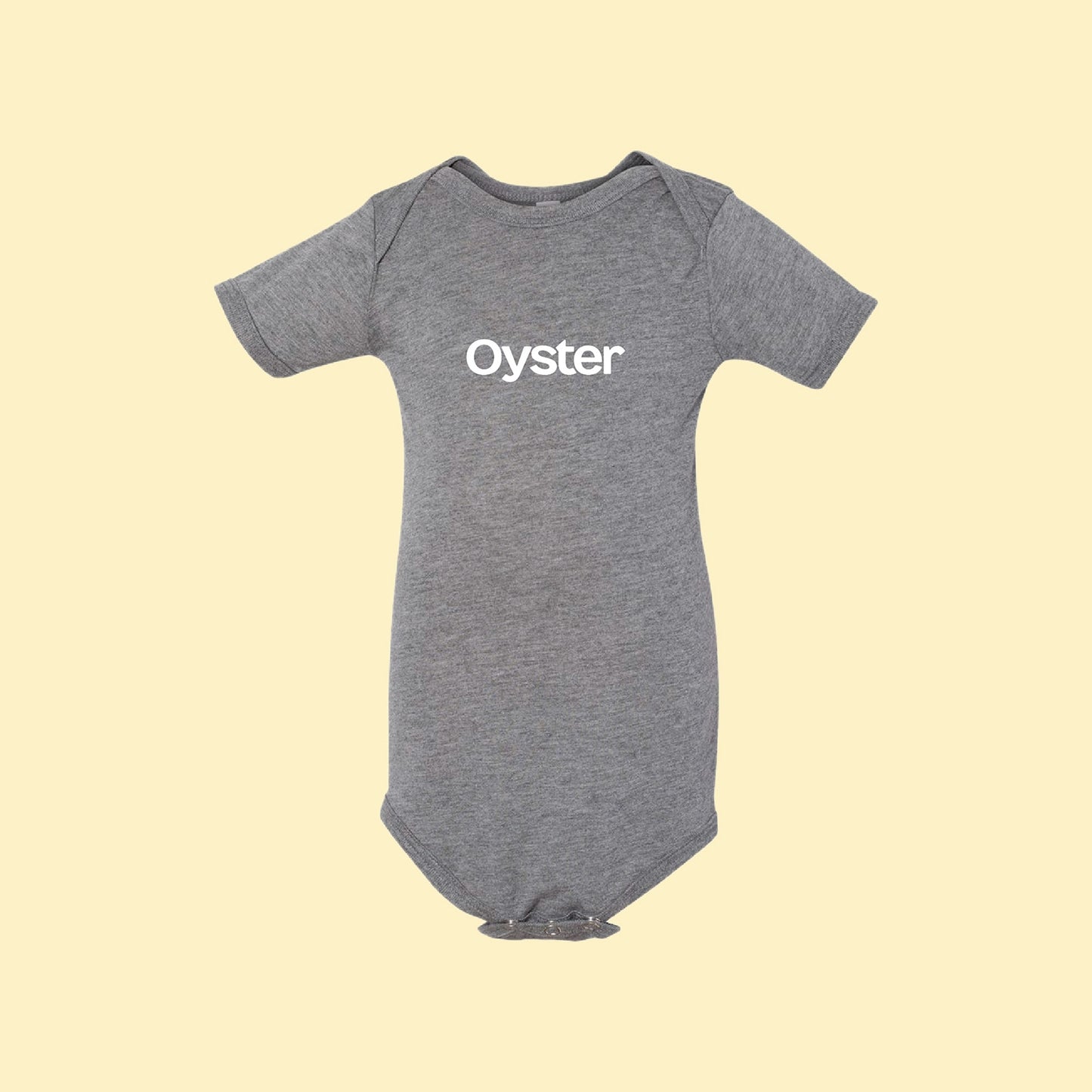 Oyster Logo Baby Onesie - Grey
