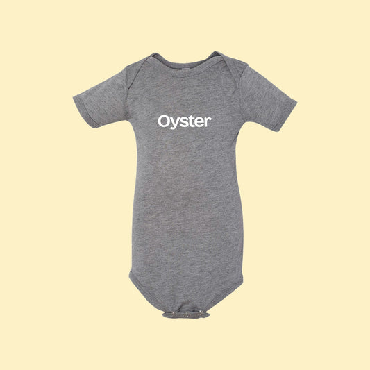 Oyster Logo Baby Onesie - Grey